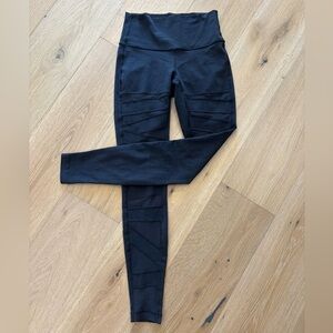 lululemon athletica Black High-Rise Leggings with Diagonal Panel Details